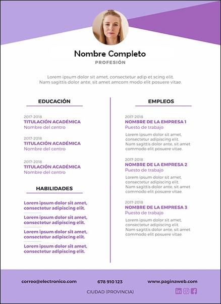 plantilla currículum comercial